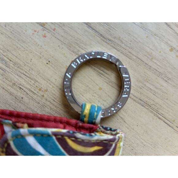 Vera Bradley Boho Wallet Provencal Quick Swipe ID Yellow Floral Key Ring Quilted - Picture 7 of 8